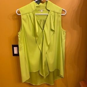 Polyester silky draped blouse